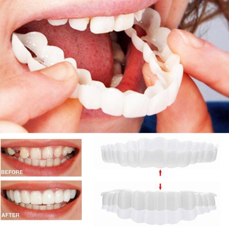 1set Snap On Smile Teeth Veneers Whitening Instant Cosmetic Dentistry Comfortable Veneer Cover Teeth Whitening Smile Denture - V.I.P Digital Presence