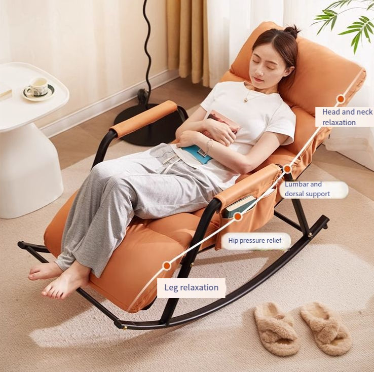 Rocking chair adult lounge chair balcony home leisure chair single lazy person sofa rocking chair lounge chair - V.I.P Digital Presence