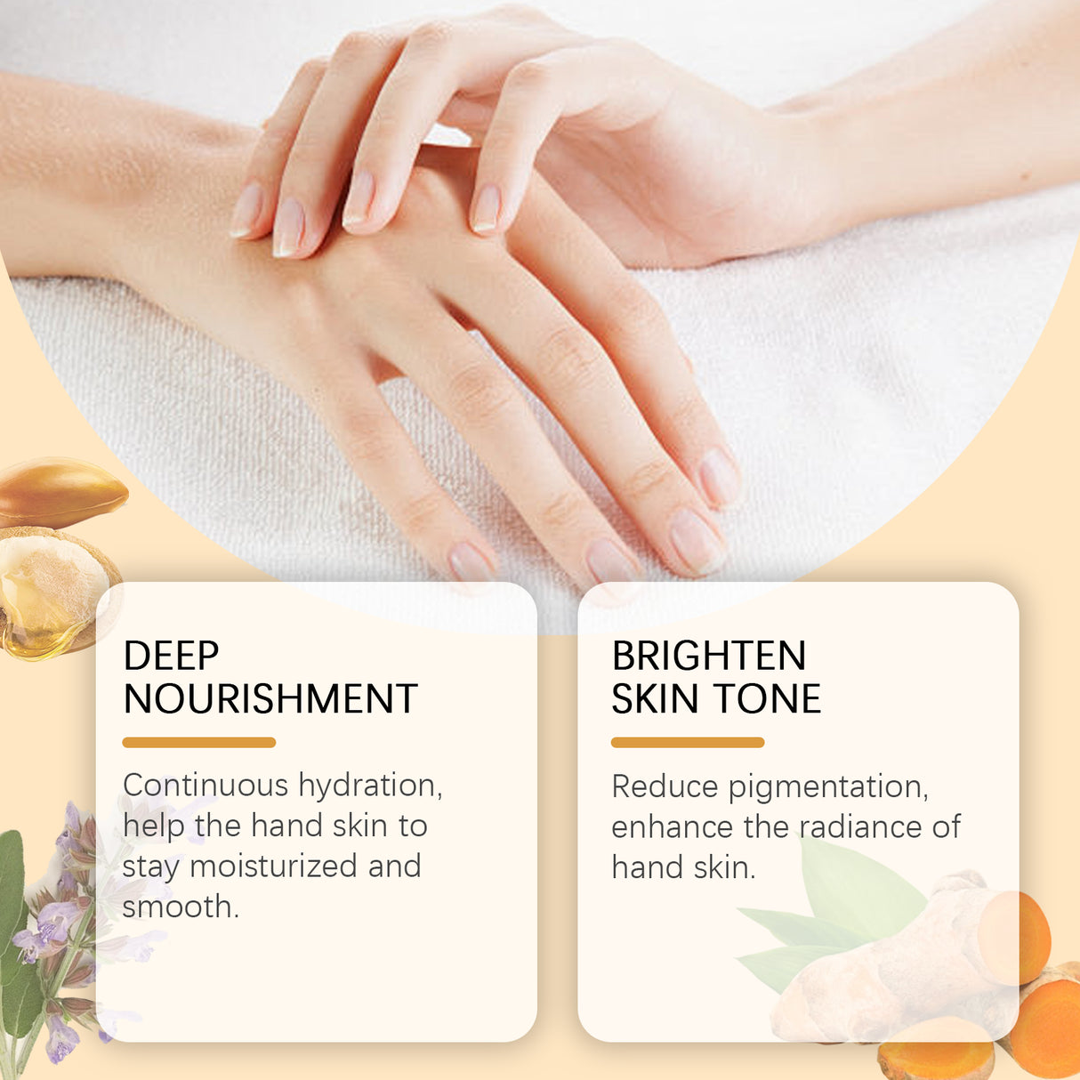 Turmeric Clove Oil Hand Cream Gentle Moisturizing And Hydrating Winter Hand Cream For Dry Hands