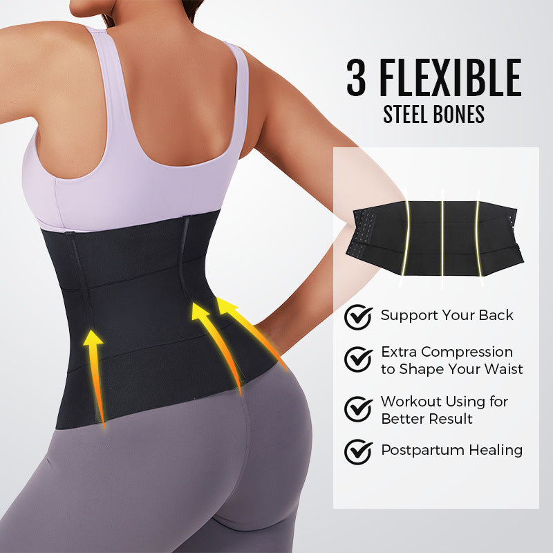Waist Trainer Sports Sweat Postpartum Body Sculpting Double Belt Buckle Abdominal Belt - V.I.P Digital Presence