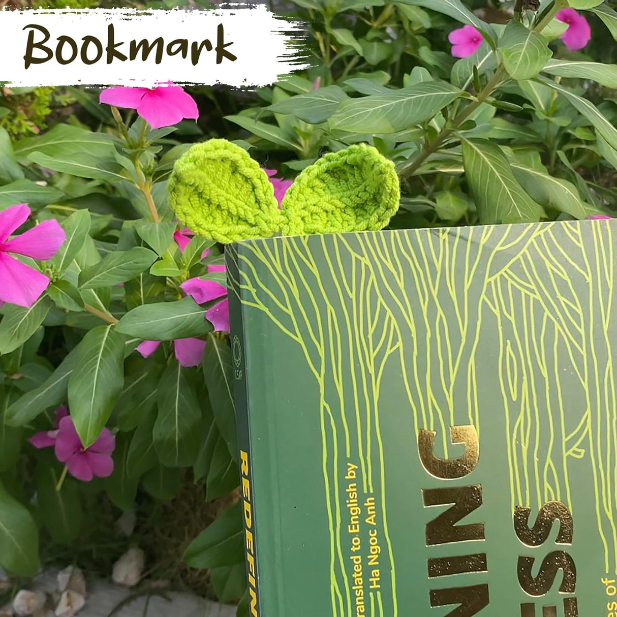 Cute Knitted Crochet Leaf Sprout - Lucky Handmade Multi-Functional Crochet Accessories Ideal Bookmark for Bookworms (Green) - V.I.P Digital Presence