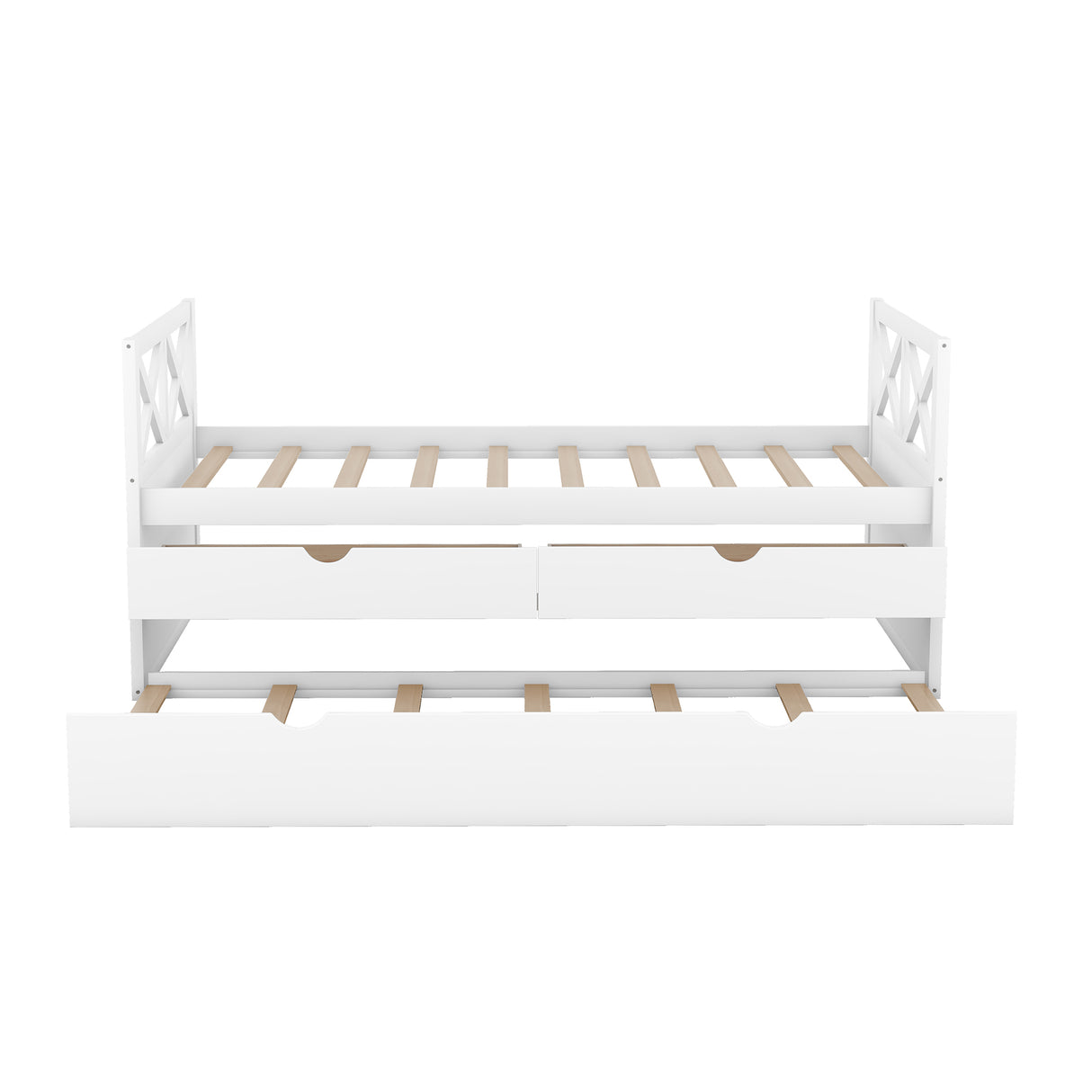 Multi-Functional Daybed with Drawers and Trundle White