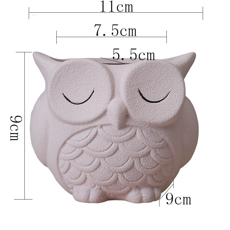 Flower pot ceramic indoor creative simple desktop small animal flower ornaments - V.I.P Digital Presence