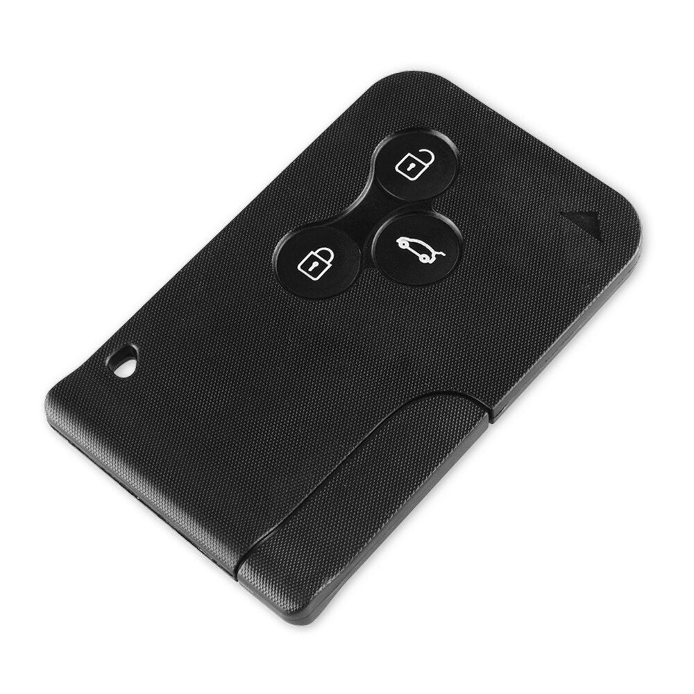 KEYYOU 3 Button Smart Card For Renault Clio Logan Megane 2 3 Koleos Scenic Card Case Black Car Key Fob Shell With Small Key - V.I.P Digital Presence