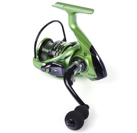 YUMOSHI 13+1BB Full Metal Spinning Fishing Reel 4.7:1/5.5:1 Gear Ratio Pesca Aluminum Spool Tackle With Foldable Handle