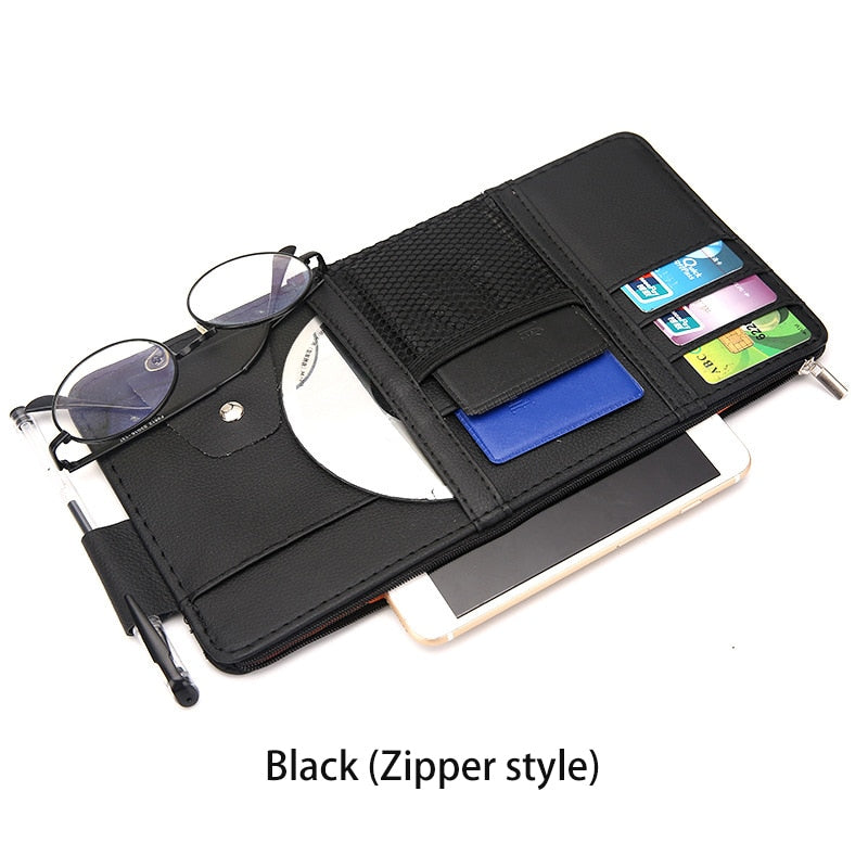 IKSNAIL Car Sun Visor Bill Pen Business Card Holder CD DVD Organizer Storage Box Sunglasses Clip Stowing Tidying Car Accessories - V.I.P Digital Presence