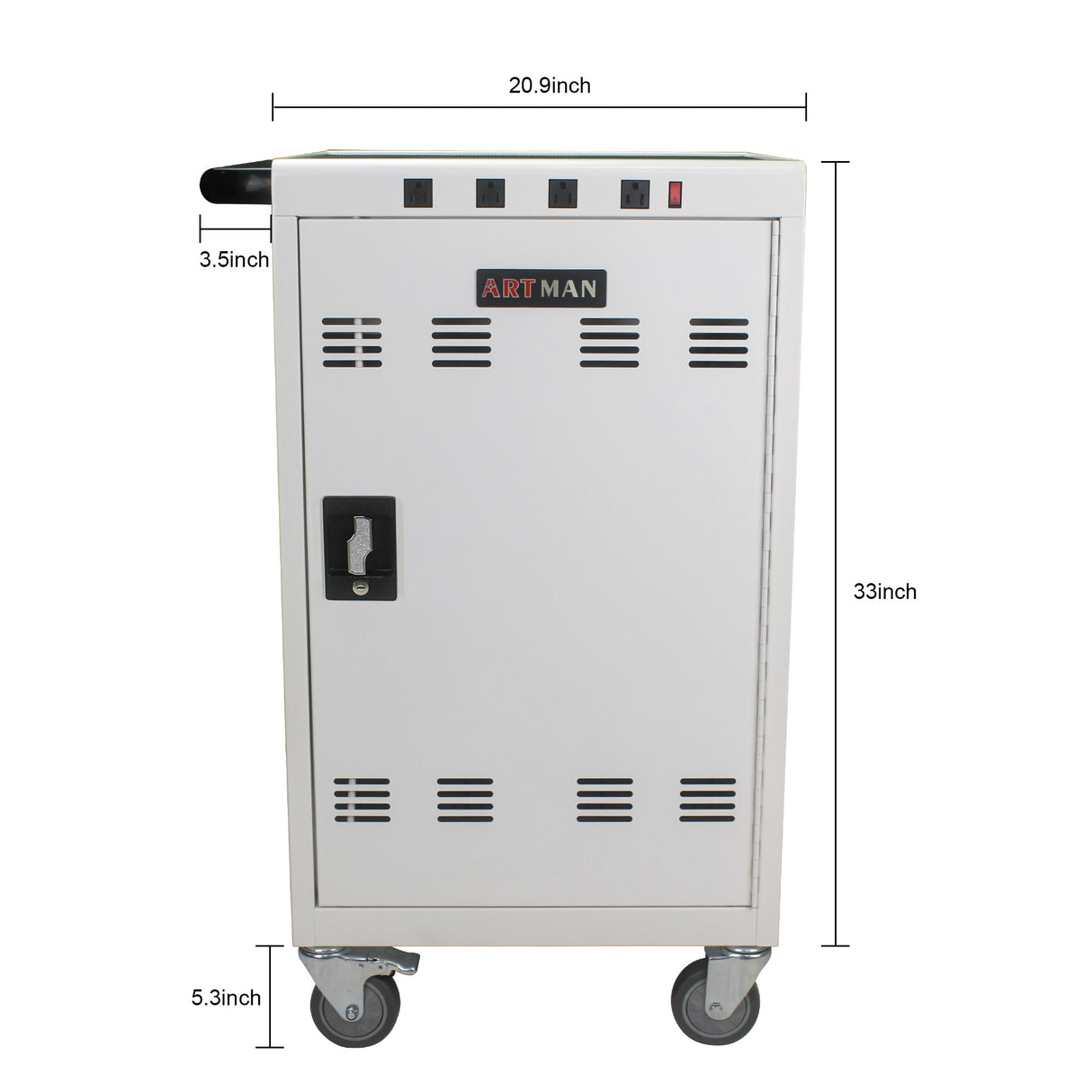 Mobile Charging Cart and Cabinet for Tablets Laptops 31+4-Device - V.I.P Digital Presence