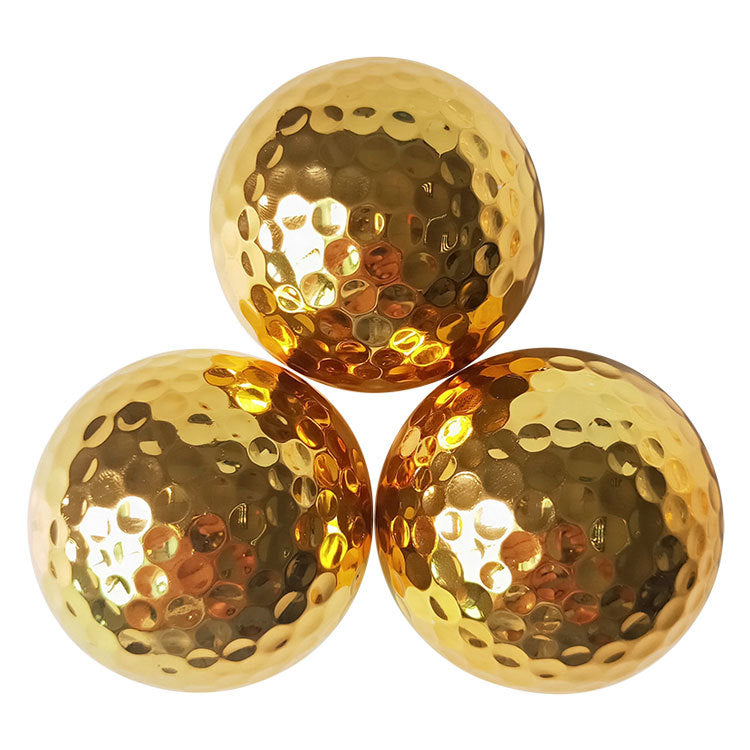 Golf Double Layer Gift Ball Electroplating Golden Golf Ball - V.I.P Digital Presence