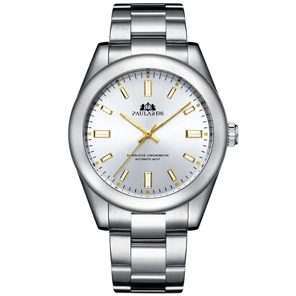 Automatic Watch for Men Mechanical Stainless Steel Luxury Red Yellow Sky Blue Green Colorful Rainbow 41mm Reloj Hombre Baratos - V.I.P Digital Presence