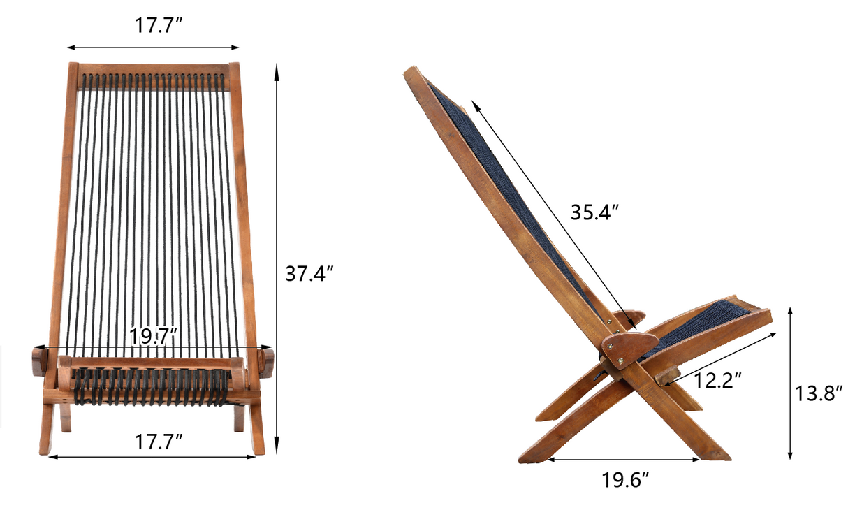 folding roping wood chair - V.I.P Digital Presence