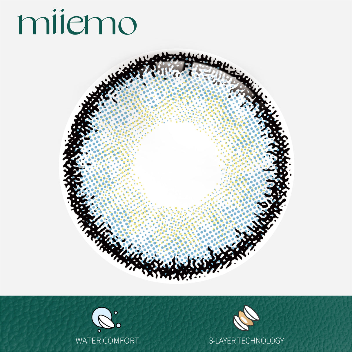 1Pair FDA Certificate Eyes Beautiful Pupil Colorful Girl Cosplay Contact Lenses CLEAN BLUE - V.I.P Digital Presence