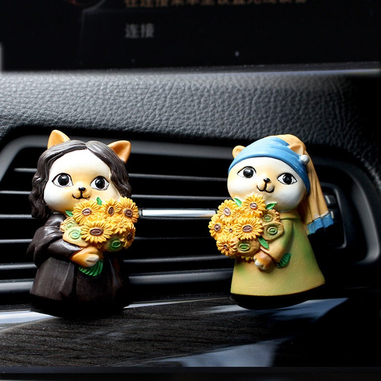 Cat Girl Aromatherapy Clip Decoration Resin Car Air Conditioning Air Outlet Aromatherapy - V.I.P Digital Presence