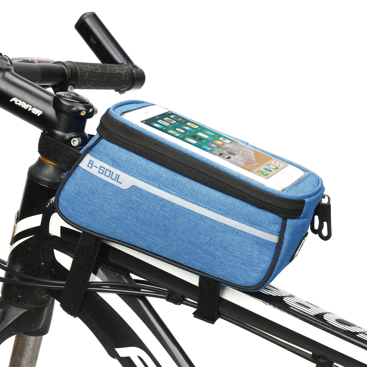 B-SOUL Mountain Bike Bag Front Beam Bag Bicycle Bag Road Bike Front Bag Riding Equipment Saddle Bag Upper Tube Bag