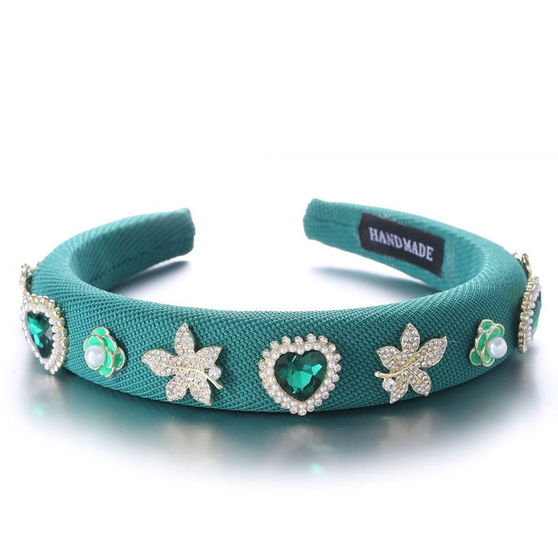 Fashionable Drip Oil Camellia Heart Solid Color Sponge Head Hoop - V.I.P Digital Presence