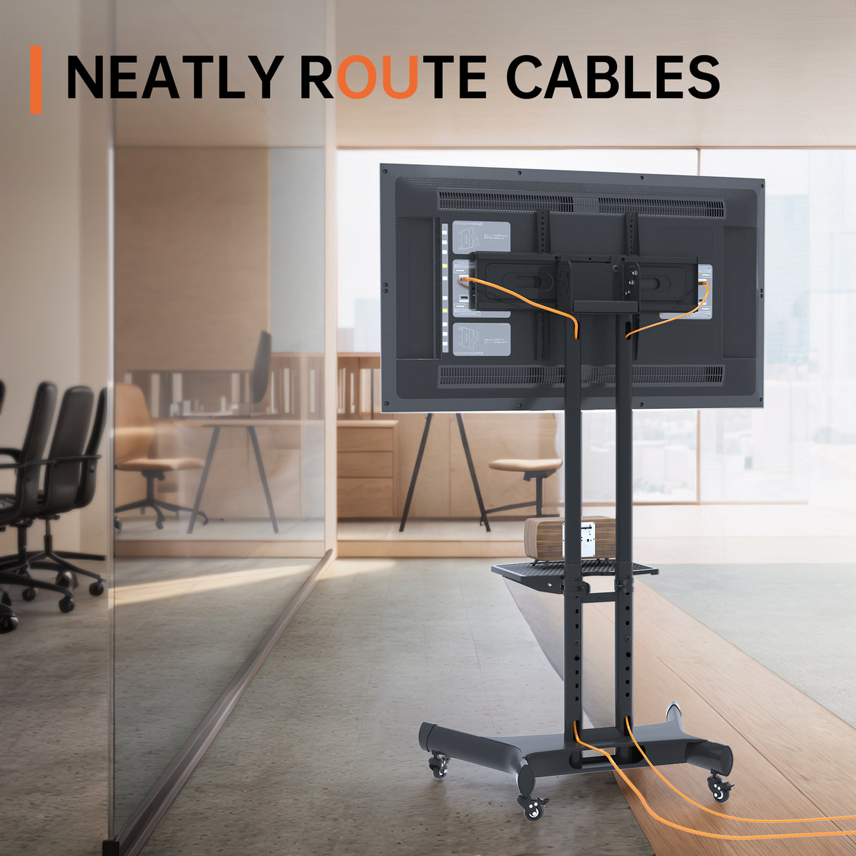 FANCO Universal Rotating TV Stand, Suitable for 32-80 inch TVs, Tiltable Desktop TV Stand, Maximum VESA 600x400mm (Black) - V.I.P Digital Presence