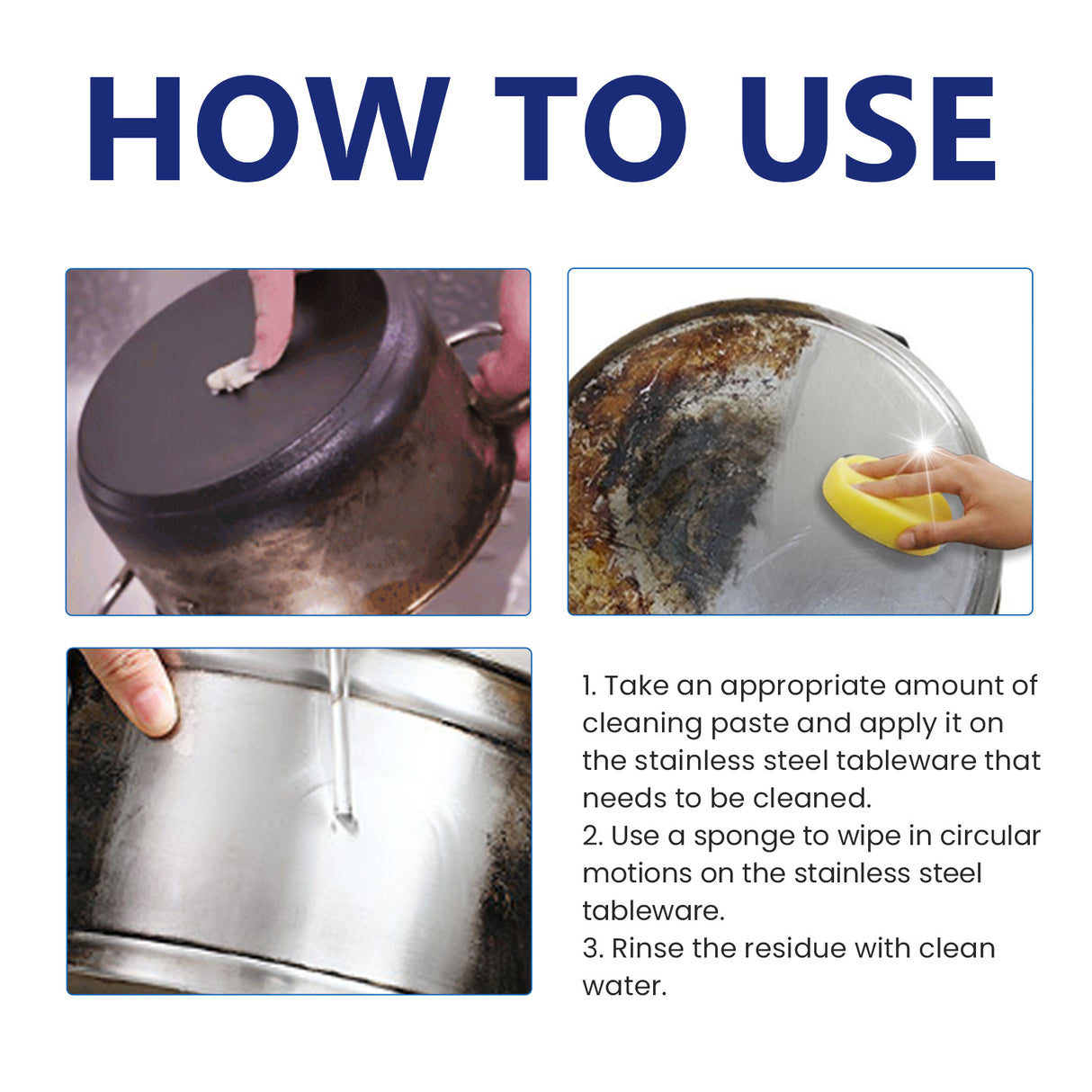 Stainless Steel Cleaning Cream, Kitchen Stove Stainless Steel Pot With Stubborn Stains And Black Dirt Clean Decontamination - V.I.P Digital Presence