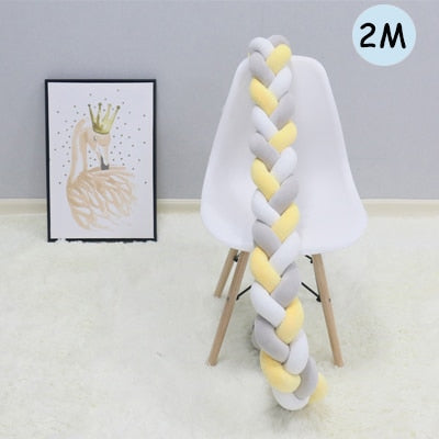 1Pcs 1M/2M/3M Baby Handmade Nodic Knot Newborn Bed Bumper Long Knotted Braid Pillow Baby Bed Bumper Knot Crib Infant Room Decor - V.I.P Digital Presence