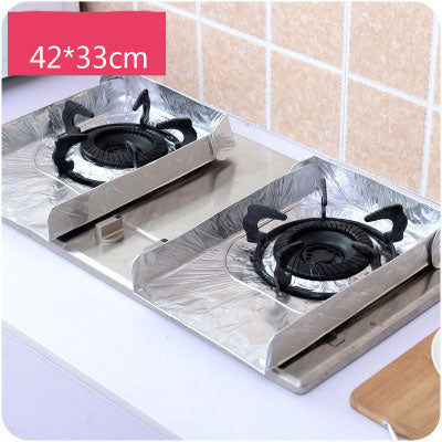 Kitchen Gas Stove Oil-Proof Pad Aluminum Foil Tin Foil 2 Pieces Of Gas Stove Insulation Pad Oil-Proof Paper Oil Baffle Pad - V.I.P Digital Presence