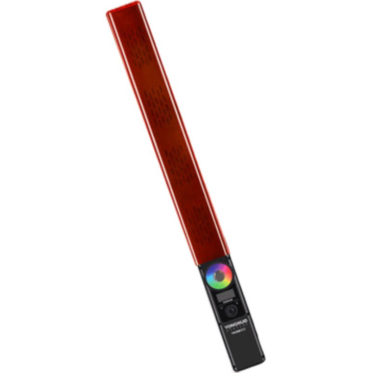 Luz de video LED portátil Yongnuo YN360 III, 3200K-5500K RGB, con ajuste táctil y control mediante aplicación de teléfono.