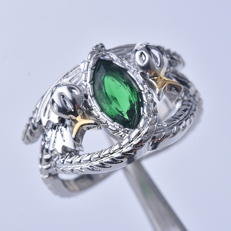 Plated with s925 Silver Mighty Ring, Aragon Ring, Barakh Ring, European and American Ins Two tone Ring - V.I.P Digital Presence