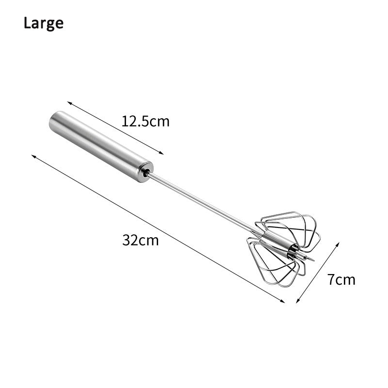 Stainless Steel Egg Beater Semi-Automatic Hand Press Rotary Household Kitchen Manual Egg - V.I.P Digital Presence