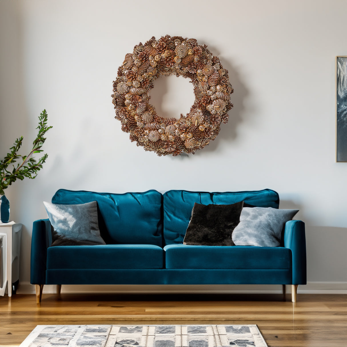 18.5'' PINE CONE WREATH - V.I.P Digital Presence