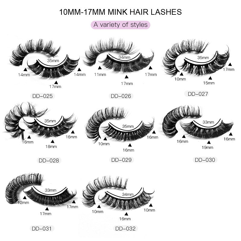 New DD Russian Large Roll Grafting Free False Eyelashes 10 Pairs Of Multi-Layer Thick Cross Mink Like Eyelashes - V.I.P Digital Presence