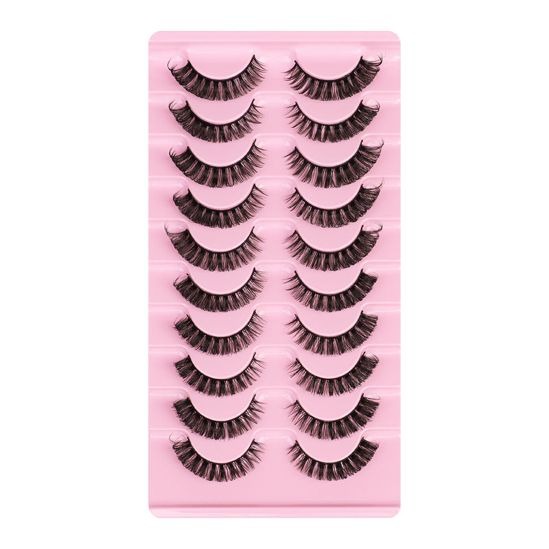 New Russian Volume False Eyelashes DD Curved Thick Eyelashes Ten Pairs Of Chemical Fiber Natural Charm Eyelashes - V.I.P Digital Presence