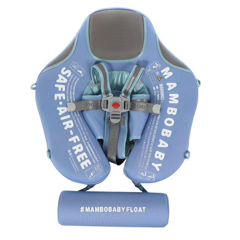 Infants and young children with inflatable seat rings and sunshades beginner's swimming circle home swimming pool