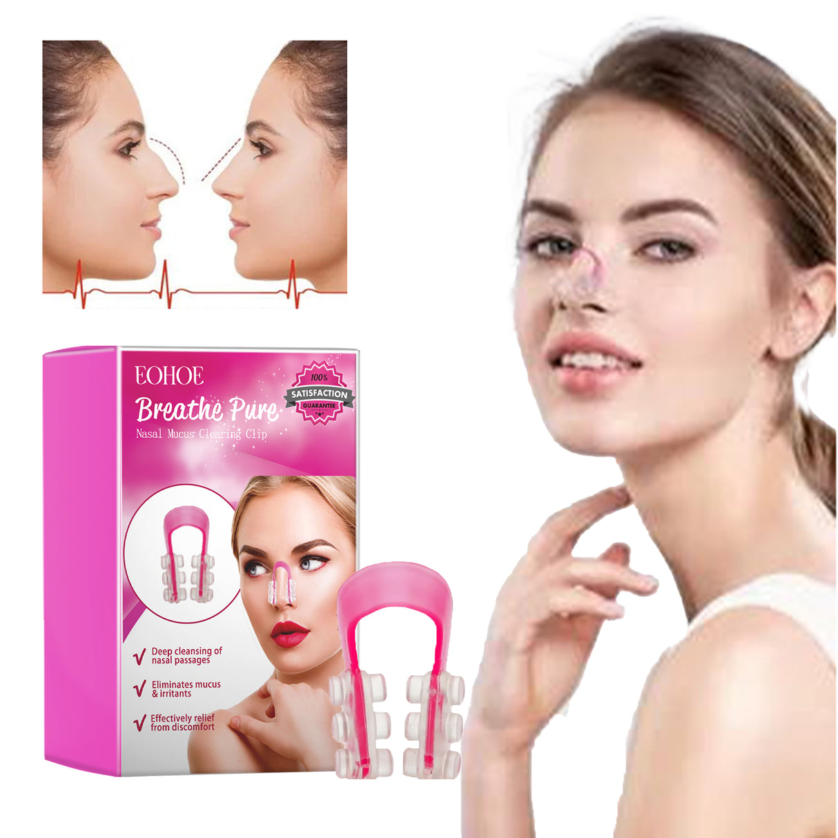 Nasal Mucus Clearing Clip, Deep Cleaning Nasal Mucus To Relieve Nasal Congestion And Discomfort Breathing Smooth And Comfortable - V.I.P Digital Presence