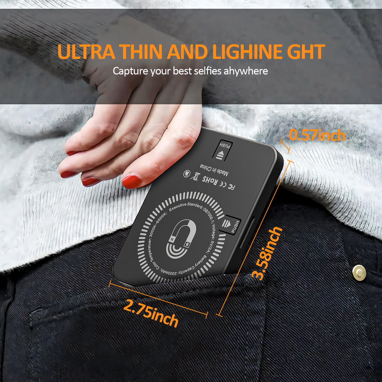 Magnetic fill light LED video conference phone fill light camera photography live broadcast photography pocket light - V.I.P Digital Presence