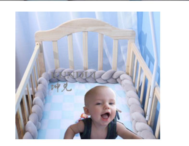 100cmBaby Bumper Bed Braid Knot Pillow Cushion Bumper for Infant Kids Crib Protector Cot Bumper Room Decor Anti-collision Bumper - V.I.P Digital Presence