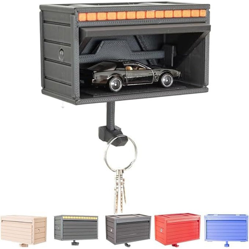 Space-saving wall wooden key holder, home key rack, garage-shaped clothes hook with opening door for hallway - V.I.P Digital Presence