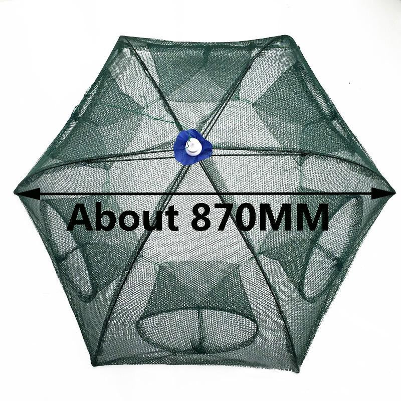 6 Hole Fishing Net Folded Portable Hexagon Network Casting Nets