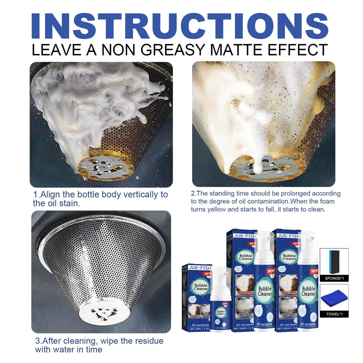 Oil Foam Cleaner Multi-Purpose Heavy Oil Foam Cleaner For Kitchen Stove Hood - V.I.P Digital Presence