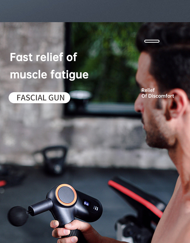 900-turn fascial gun USB charging massage angle rotatable full body muscle massage machine gun - V.I.P Digital Presence