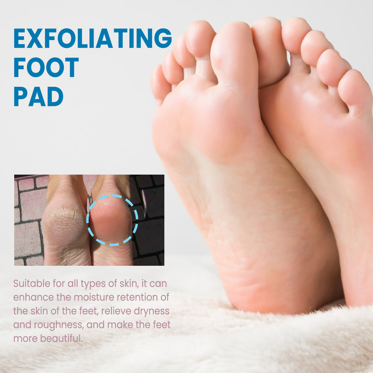 3D Intense Exfoliating Foot Pad, Foot Care Clean Horny Calluses, Anti-chapping And Moisturizing Foot Mask - V.I.P Digital Presence
