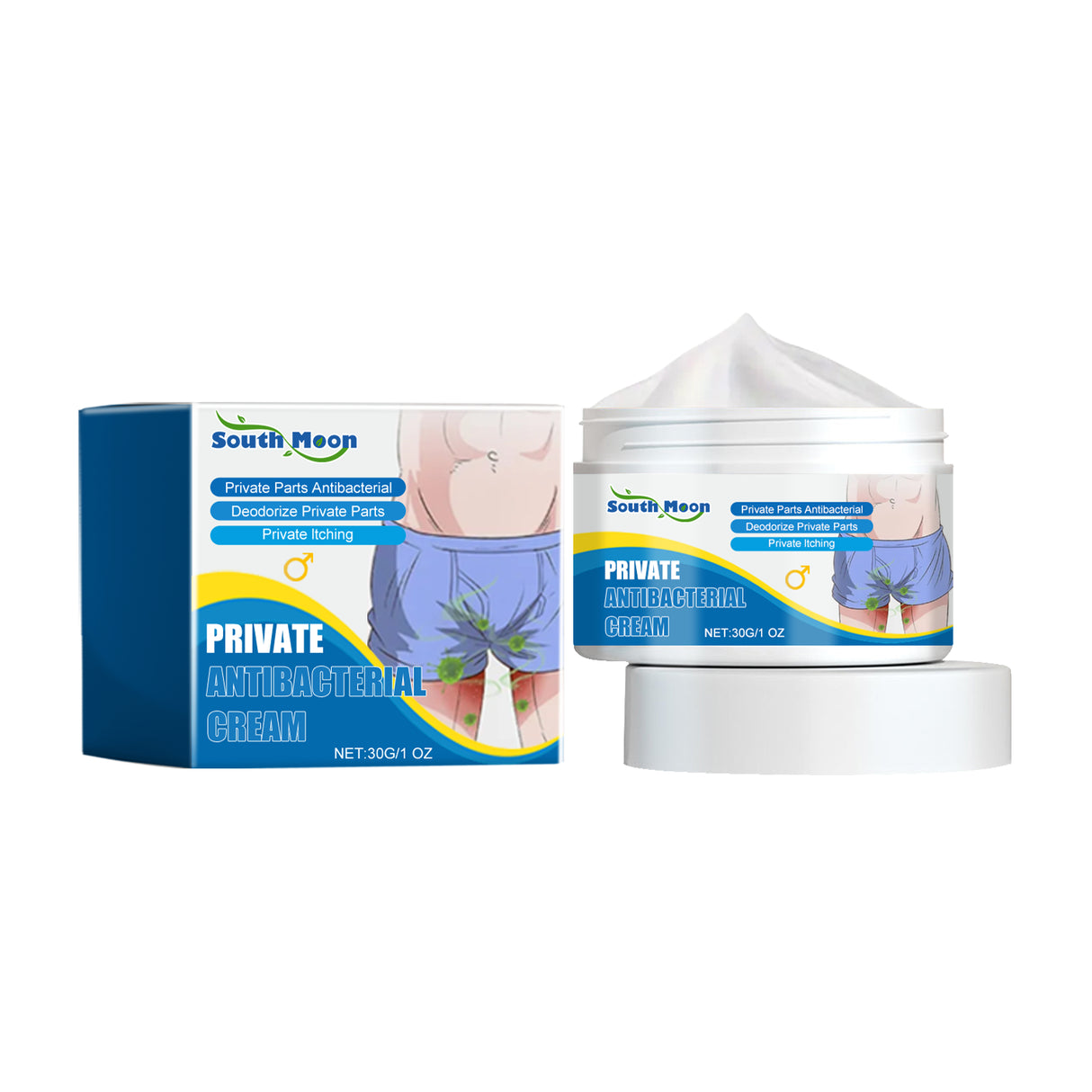 Men's Anti-Itch Cream, Moisturizing Skin, Deodorizing Odor And Relieving Skin Itching And Pain Care Cream - V.I.P Digital Presence