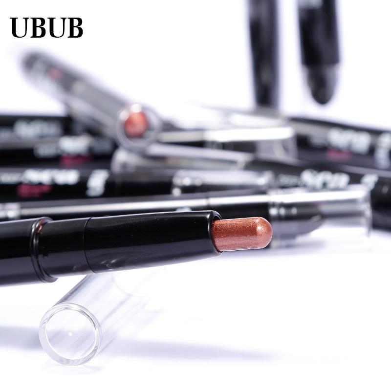 UBUB Eye Pencil Eyeshadow Silkworm Pen Velvet Shimmer Earth Double Color Eye Shadow Cream Glitter Makeup Palette Cosmetics - V.I.P Digital Presence