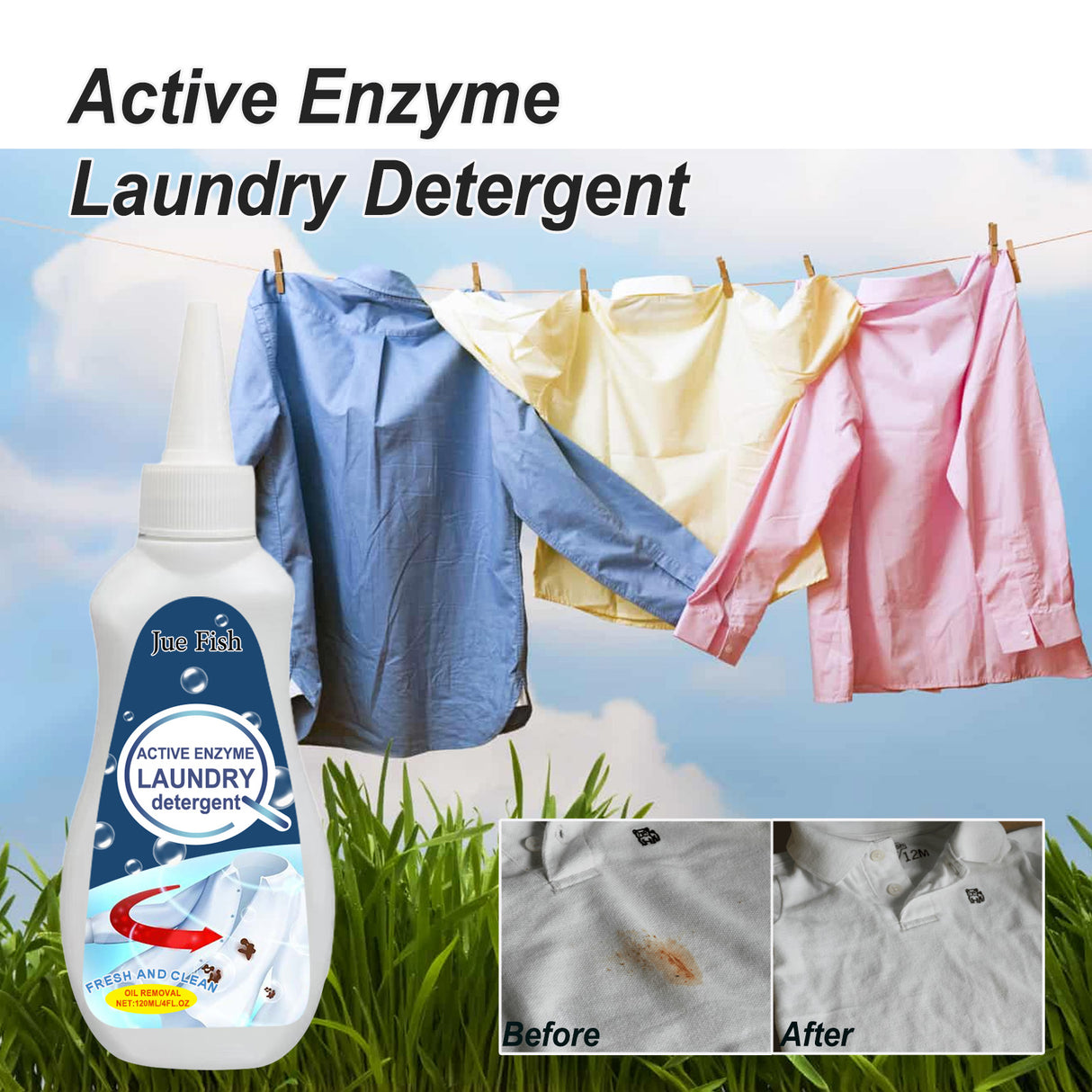 Active Enzyme Clothing Decontamination, Clothing Cleaning Remove Oil Stains Stains Perspiration Stains Pen Stains Drink Stains - V.I.P Digital Presence