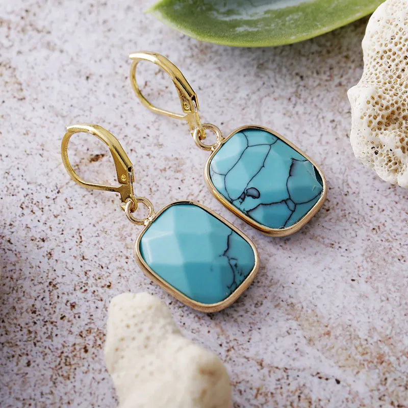 Copper Natural Stone Dangle Earrings - V.I.P Digital Presence