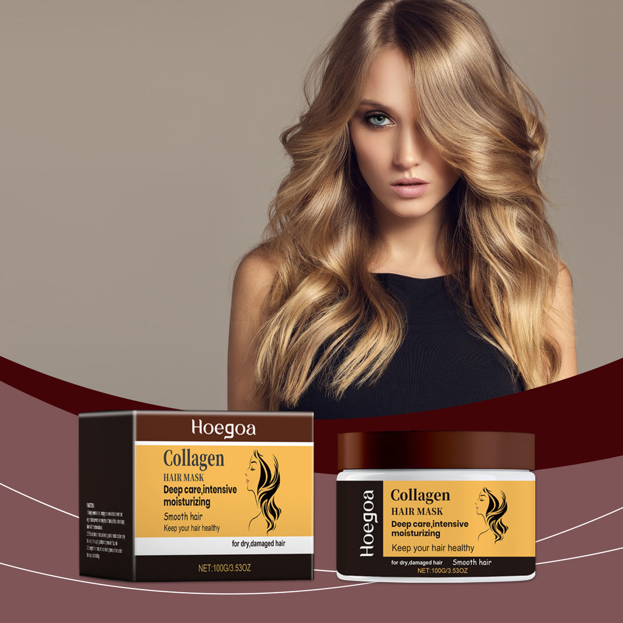 Collagen Hair Mask Restores Dry Hair, Hydrates, Smoothes And Improves Hair Quality - V.I.P Digital Presence