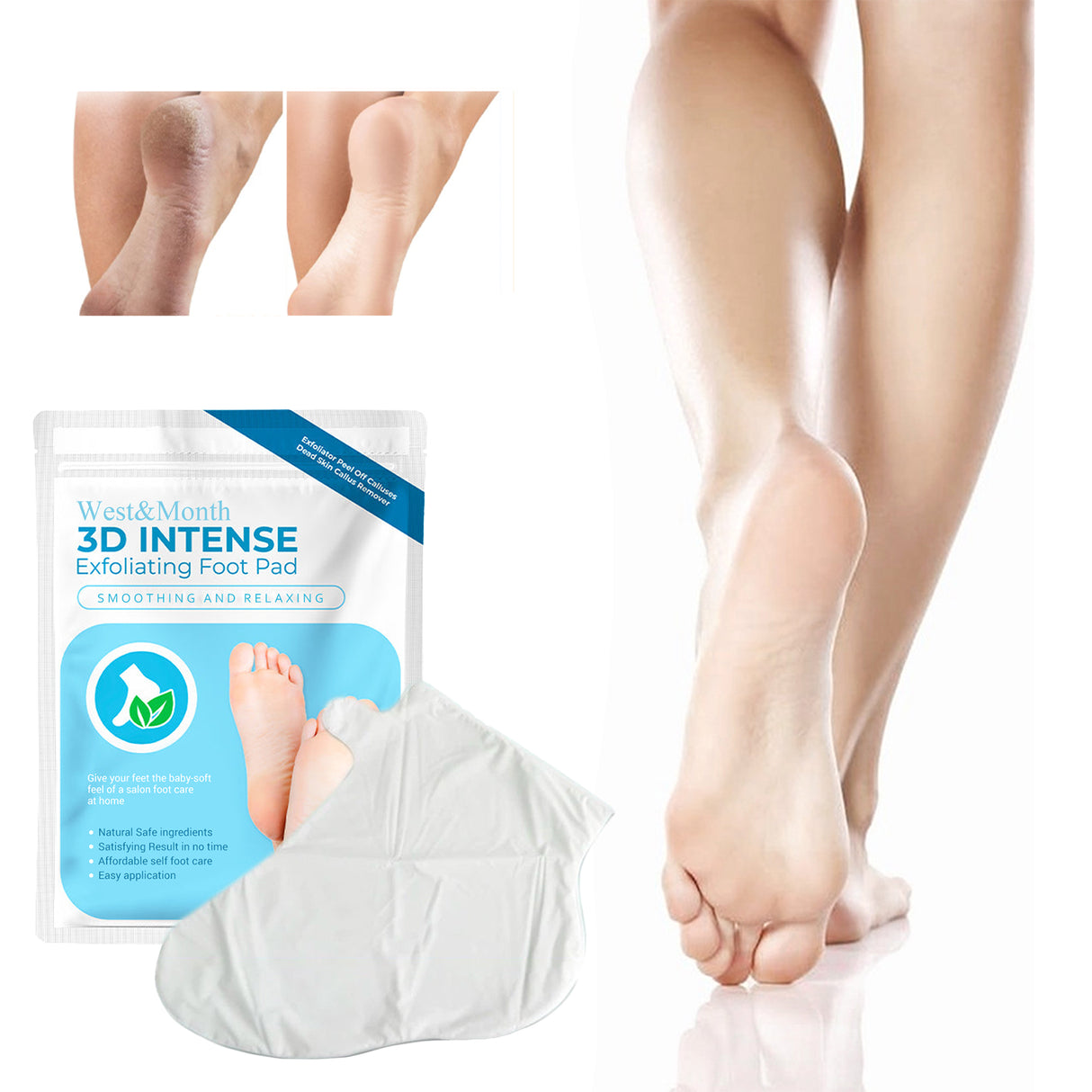 3D Intense Exfoliating Foot Pad, Foot Care Clean Horny Calluses, Anti-chapping And Moisturizing Foot Mask - V.I.P Digital Presence