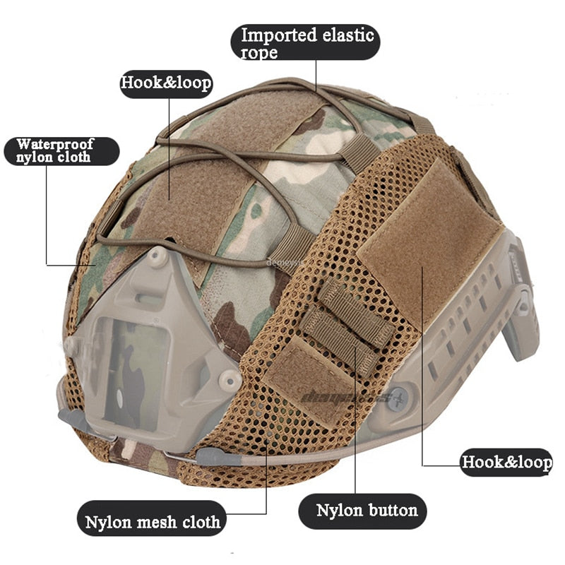 Tactical Helmet Cover for Fast MH PJ BJ Helmet Airsoft Paintball Army Helmet Cover Military Accessories - V.I.P Digital Presence