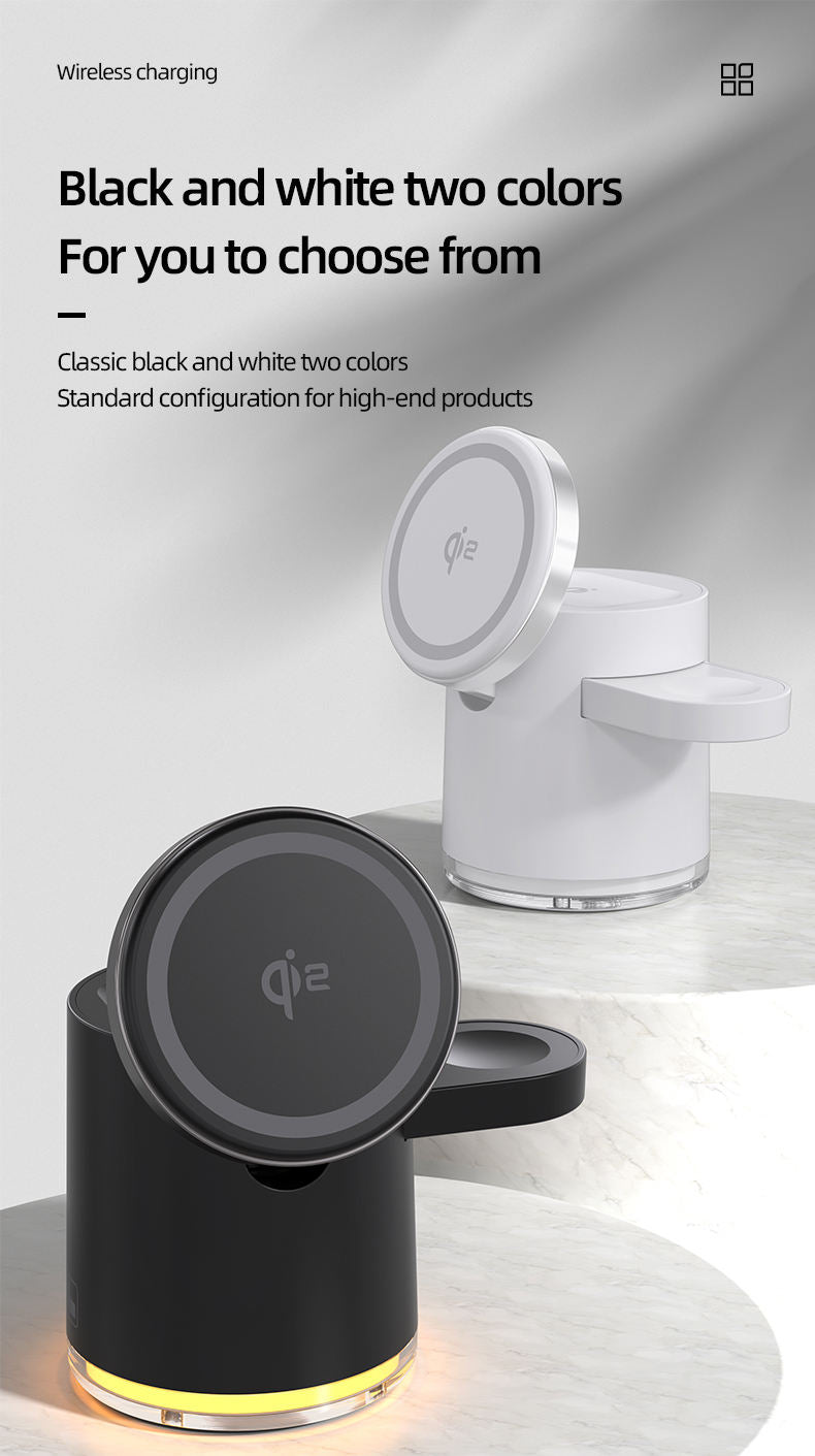 Qi2 magnetic three in one wireless charger folding three in one wireless charger suitable for Apple 15 charger - V.I.P Digital Presence
