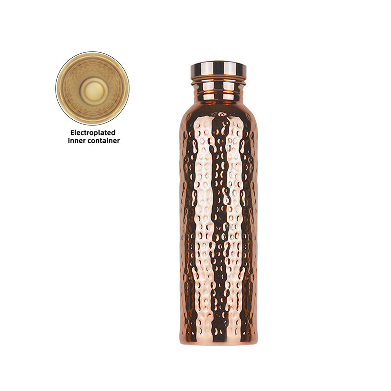 800ML Copper Hammer - Pattern Water Bottle: Leakproof, for Sports/Outdoor/Cycling/Gym/Fitness/Travel - V.I.P Digital Presence