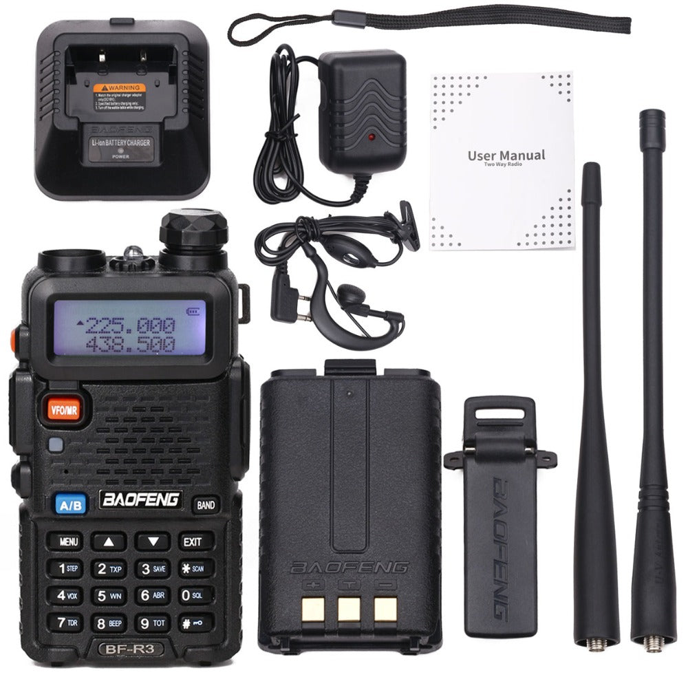 BaoFeng BF-UV5R Tri-Band Walkie Talkie 136-174Mhz 220-260Mhz/400-520Mhz+2 AntennaTwo Way Amatuer Portable ham Radio up of UV-5R - V.I.P Digital Presence