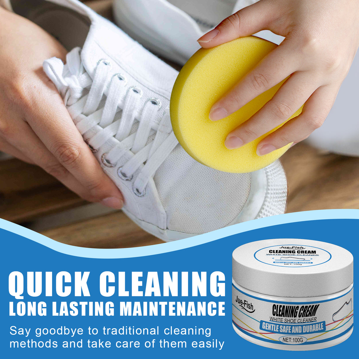 Small White Shoes Cleaning Cream, Strong Decontamination Cleaning Cream Wash Sports Canvas Shoes To Remove Stains - V.I.P Digital Presence