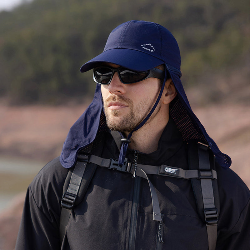 1pc Summer Baseball Cap with Detachable 360° Neck Sun Flap. For men, hiking, fishing, outdoor. - V.I.P Digital Presence