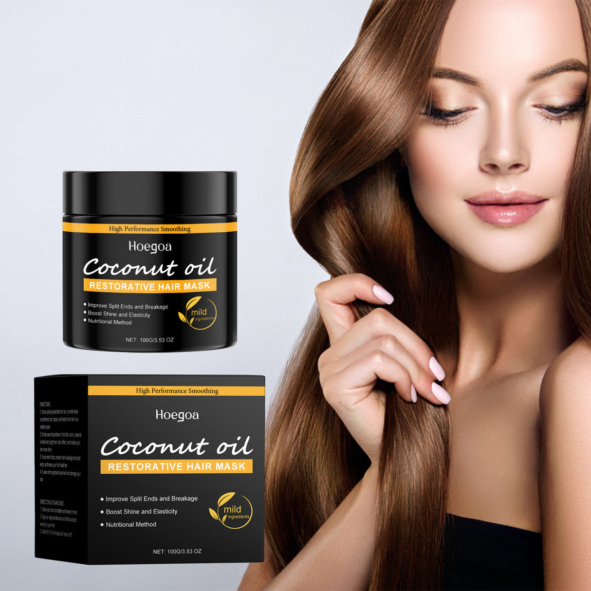 Coconut Oil Hair Mask Repair Dry Hair, Smooth And Glossy Hair Care Coconut Oil Hair Mask - V.I.P Digital Presence